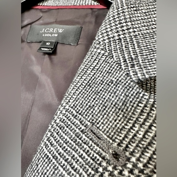 J Crew Grey Vitale Barberis Canonico Wool Women's Ludlow Blazer. NWOT - Picture 4 of 8